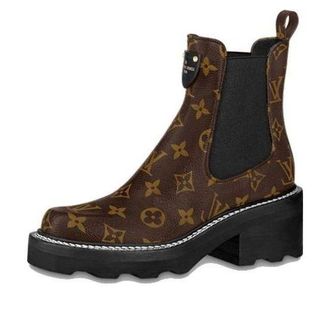 Louis Vuitton (WMNS) LOUIS VUITTON LV Beaubourg Ankle Boots Brown Monogram 1A8QCL
