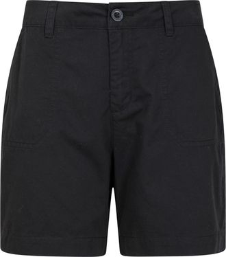 Mountain Warehouse Bayside Womens Shorts - Lightweight Ladies Short Pants with UPF 50+ & Lots of Pockets - Spring Summer, Beach, Walking, Hiking & Outdoors Black (Organi