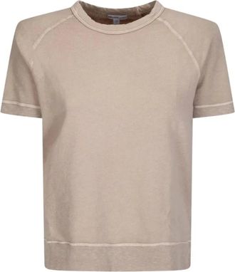 James Perse Sweatshirts, female, Beige, Size: L Raglan Pullover