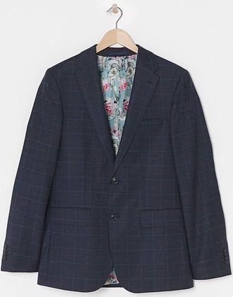 William Hunt Savile Row Flannel Navy Suit Jacket