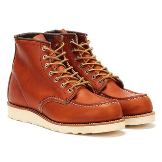 Red Wing Shoes Shoes Heritage Work 6 Inch Moc Toe Oro Legacy Mens Tan Boots - Brown Leather - Size UK 10.5