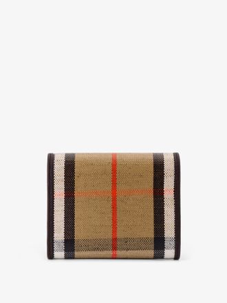 Burberry Portafogli Highlands Compact con inserti in pelle - BURBERRY - gender_Woman