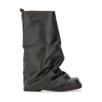 The Attico Robin Laarzen - Dames - Schoenen - Zwart - Maat: 35 EU Leer