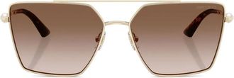 Jimmy Choo Eyewear Occhiali da sole squadrati - Oro