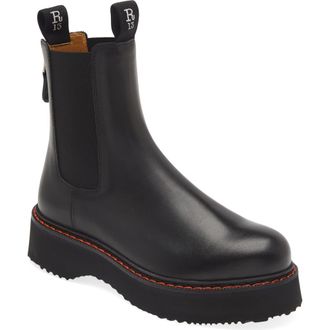 R13 Platform Chelsea Boot in Black at Nordstrom, Size 10Us