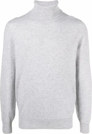 Brunello Cucinelli Truien & Vesten, Heren, Grijs, 2Xl, Kasjmier, Cashmere Turtleneck Sweater