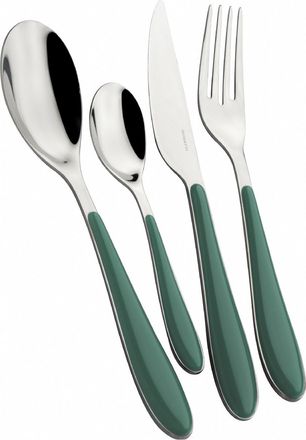 Bugatti Set Posate 24 Pezzi In Scatola Regalo Con Finestra Gioia Verde Celadon Tinta Unita Bugatti