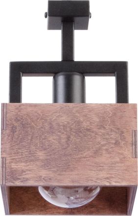 Sigma L&aacute;mpara De Techo Moderna Negro Y Marr&oacute;n 25 Cm