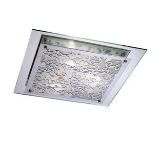 Netlighting Roveta Flush CeilingWall Lamp 3 Light E27 Polished Chrome in Grey