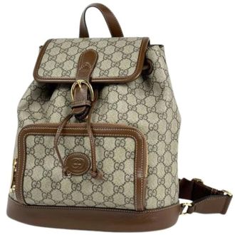 Gucci Pre-owned Backpacks, female, Beige, Size: ONE SIZE Pre-owned Vintage Backpack