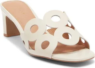 Cecelia New York Belmont Cutout Slide Sandal in Bone at Nordstrom, Size 8.5