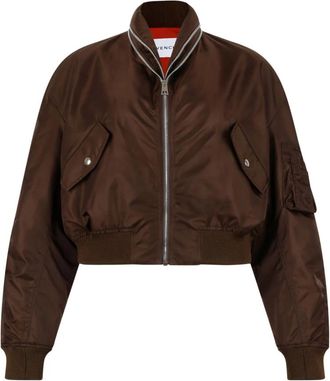 Givenchy Bruine Shawl Kraag Bomberjas - Dames - Bomber jackets - Bruin - S - Jassen