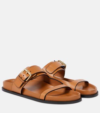 A.Emery Prince leather slides