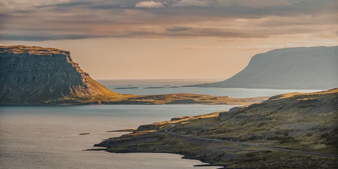 View of the Westfjords, Iceland.