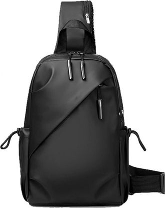 Generic Mens shoulder bag, wear-resistant storage bag, crossbody bag with adjustable shoulder strap, suitable for sightseeing, shopping and carrying (Black,20