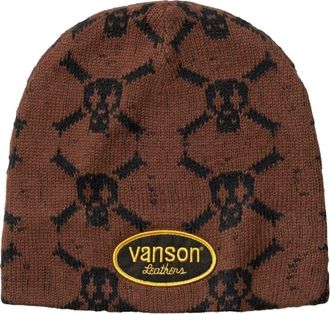 SUPREME FW26 x Vanson Leathers Skull Beanie Brown SUP-FW26-2018-BRN