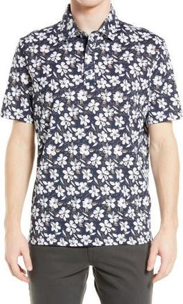 Brax Pico Floral Polo in Ocean at Nordstrom Rack, Size Xx-Large