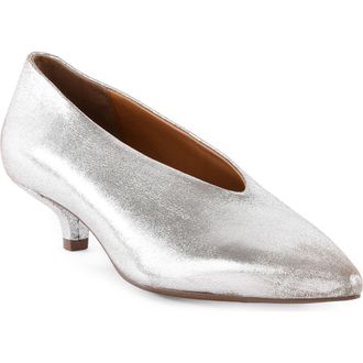 Seychelles Libertine Pointed Toe Kitten Heel Pump in Pewter at Nordstrom Rack, Size 8.5
