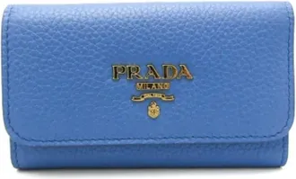 Prada Pre-owned Accessories, female, Blue, Size: ONE SIZE Pre-owned Leather key-holders