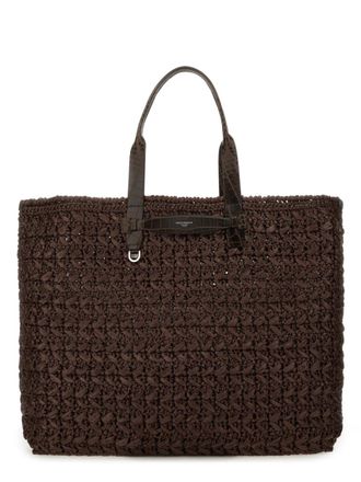 Dolce & Gabbana Brown Crochet Large Tote