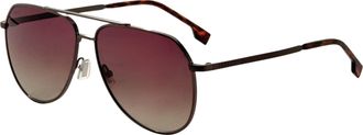 HUGO BOSS Mens 61 mm Grey Sunglasses