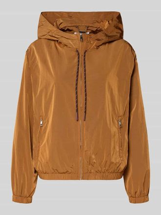 Rich & Royal Trekking Jacke mit Kapuze und Rei&szlig;verschlusstaschen in Cognac, Gr&ouml;&szlig;e 34