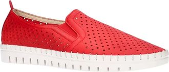 Easy Street Fresh Sneakers Womens Red Slip On Comfort Shoes HTAT1265
