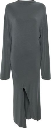 Jade Cropper drop-shoulder jersey maxi dress - women - Silk/Modal/Elastane - S - Grey