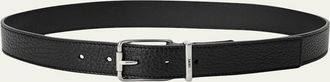 Loewe Mens Essential Grained Calfskin Belt