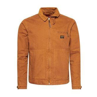 Superdry Light Jackets, male, Brown, Size: XL Vintage Ranch Harrington Cotton Jacket