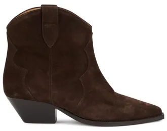 Isabel Marant Womens Ankle Boots Chocolate Suede Calf Leather