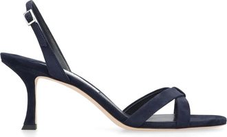 Jimmy Choo London Schoenen, Dames, Blauw, 38 1/2 EU, Leer, Elsy 70