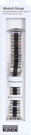 Nordstrom Rack Stainless Steel Bracelet Apple Watch Watchband in Black- Stainless at Nordstrom Rack