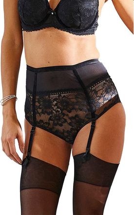 Lascana Womens Lace High Waisted Bikini Brief in Black at Nordstrom, Size 46