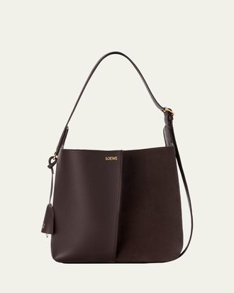 Loewe Bilbao Medium Leather and Suede Bucket Bag