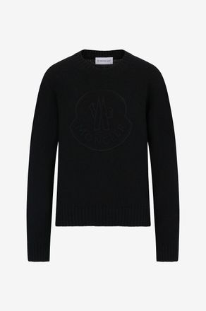 Moncler Woll- und Kaschmirpullover mit Hahnenstickerei