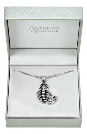 American Exchange Mens Scorpion Pendant Necklace in Silver at Nordstrom Rack