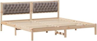 vidaXL Estructura De Cama Taup&eacute; 200 X 200 Cm Madera De Pino Macizo Vidaxl