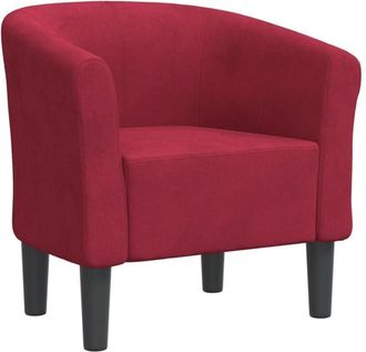 vidaXL vidaXL Poltrona Cabriolet Rosso Vino in Velluto