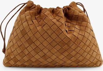 Bottega Veneta Pochette Dustbag Medium in suede con effetto Intrecciato - BOTTEGA VENETA - gender_Woman
