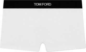 Tom Ford Logo-Jacquard Modal Boxer Briefs - White