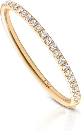 MAX + STONE 14k Solid Gold Petite Lab Grown Diamond Eternity Band