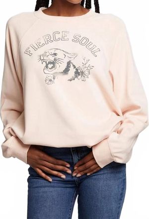 Chaser Fierce Soul Pullover Top In Peach Whip