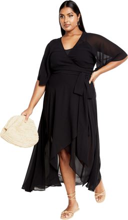 City Chic Womens Apparel Womens CITYCHIC Plus Size Dress Lovers Lane, Black, 20 Plus