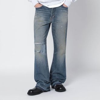 Gallery Dept. Faded Indigo Jeans With Rips