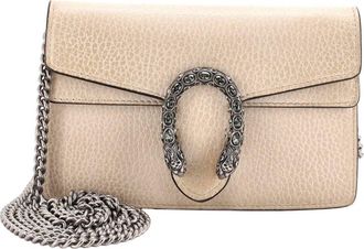 Gucci Beige Leather Dionysus Bag Super Mini (Authentic Pre-Loved)