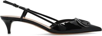 Valentino Garavani VLogo Signature Slingback Pomp - Dames - Pumps - Zwart - 38 EU - Leer - Schoenen