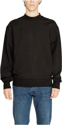 Calvin Klein Jeans Interlock Crew J30J326134 - Heren - Sweatshirts - Zwart - 2XL - Katoen - Hoodies & sweatvesten