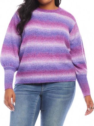 Karen Kane Plus Size Blouson Sleeve Sweater In Lavender