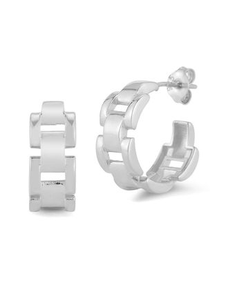 Chloe and Madison Chloe And Madison Silver Link Hoops